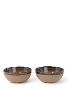 Serax Surface serveerschaal - 19 cm - set van 2 - bruin