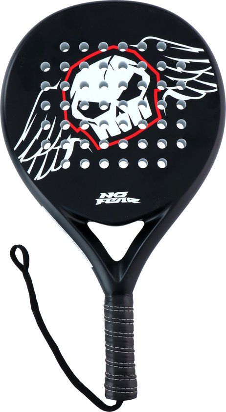 No Fear Padel Racket - Zwart - Recreatieve Speler - Druppelvormig - 365-375 gram