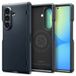 Spigen Hoesje Geschikt voor Samsung Galaxy Z Fold 8 Ultra - Slim Armor Pro MagFit - Back Cover Compatibel met MagSafe / Qi2 - Scharnier Bescherming - Metal Slate