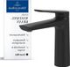 Sans marque Robinet de lavabo - Robinet de salle de bain Cuisine - Économie d'eau - Mousseur mobile - Hauteur de bec 114mm - Noir mat