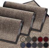 Merkloos Beige Grijze Deurmat 90x120 cm