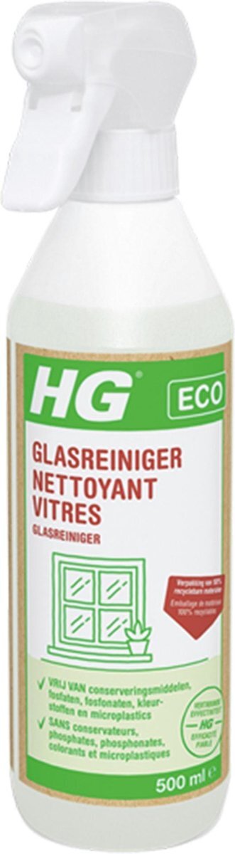 HG ECO glasreiniger De ultieme glasreiniger voor een glanzend en streeploos resultaat