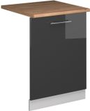 Vicco Fame-Line Vaatwasserfrontpaneel – 60 cm, WB Eik Antraciet Hoogglans