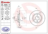 BREMBO Remschijfset 08.4929.14 - 2 stuks
