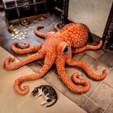 MikaMax Giant Octopus Plush - 1.5 m Orange Octopus Cuddly Toy