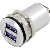 Tru Components USB-14 USB A dubbele inbouwbus 3.0