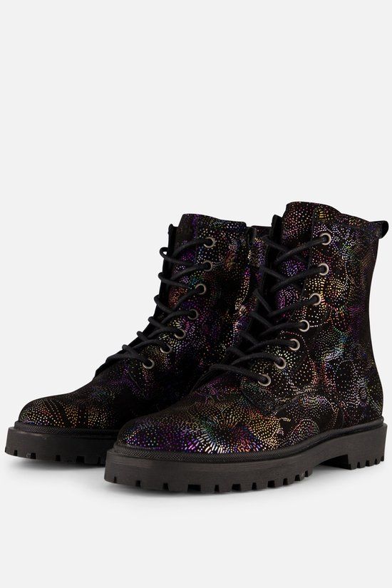 Giga Veterboots zwart Leer - Maat 35 - Kinderschoenen