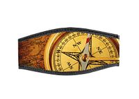 Best Divers Horlogebandje masker van neopreen, dubbele klittenbandsluiting, kompas