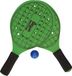 Atosa Groene beachball set met tennisracketprint buitenspeelgoed - Houten beachballset - Rackets/batjes en bal - Tennis ballenspel