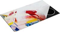 Chefcare Inductie Beschermer Abstracte Kunst van Verf Kleuren - 95x55 cm - Multicolor