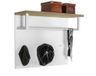 Composad MUNDI-lijn garderobe met 3 haken, wandgarderobe, entree, wandgarderobe (b x h x d) 82,30 x 71,30 x 35,20 cm, kleur eiken honing en wit gelakt, Made in Italy
