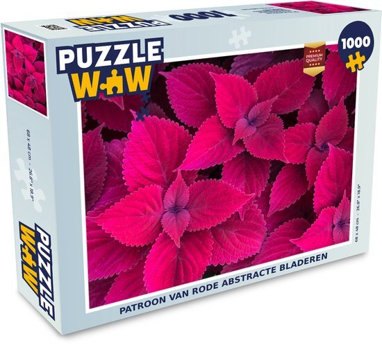 MuchoWow Puzzel Bladeren - Abstract - Patroon - Legpuzzel - Puzzel 1000 stukjes volwassenen