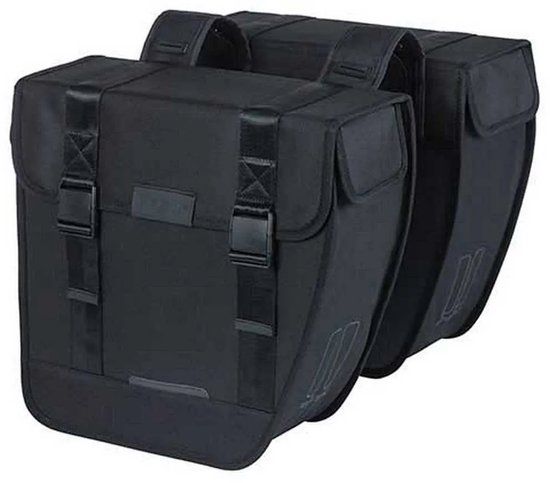 Basil Tour Dubbele Fietstas - 28 Liter - Zwart - Achter - 100% Polyester - Waterafstotend