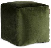 Arte Regal Poef - fluweel - donkergroen - 30 x 30 cm - vierkant