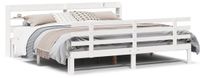 vidaXL Bedframe met hoofdeinde zonder matras 200x200 cm wit