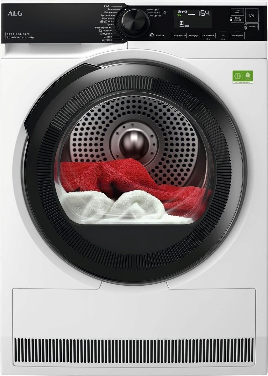 AEG 8000 TR868MB4B - Warmtepompdroger - 8 kg - Wit