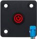 ProRide Interrupteur à pression en métal Panneau encastrable 12V ON-OFF - 12mm - avec câble de connexion - 12V/24V - Indicateur LED Rouge
