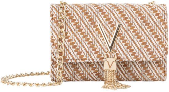 Valentino Divina Summer Flap Bag Cuoio / Multicolor Lichtbruin