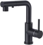 Unyqoos® Zwarte keukenmengkraan met uittrekbare douche en 360 graden draaibaarheid