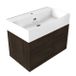 Saniclass Badkamermeubelset - 80x45x52cm - Legend keramische wastafel wit - mat eiken charcoal