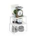Furinno Ravel multifunctionele uitbreidbare, stapelbare keukenrekken, set van 2, wit/wit