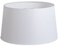 QAZQA Rond Schuin Linnen Lampenkap Ø 350 mm Wit