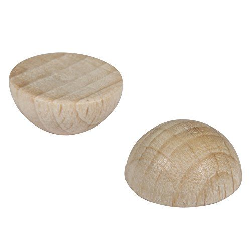 RAYHER 6246400 halfronde houten bolletjes FSC 100%, 12 mm, SB-Btl 20 stuks