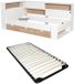 Vente-unique Bedframe hout natuurlijk licht, wit 90 x 190 cm