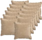 vidaXL - Kussensloop - 12 stuks - HOUTEN - Taupe - 40 x 40 cm - Katoensatijn