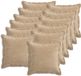vidaXL - Kussensloop - 12 stuks - HOUTEN - Taupe - 40 x 40 cm - Katoensatijn