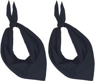 Kariban 5x Zakdoek bandana zwart - hoofddoekjes
