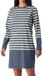 Schiesser Dames nachthemd Casual Nightwear blauwgrijs Gestreept Lange mouw Katoen/Polyester Maat 42