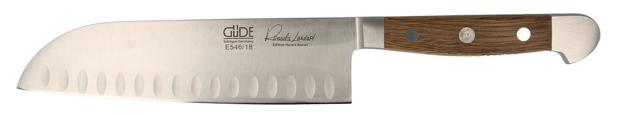 Güde Alpha Oak Santoku met kuiltjes 18 cm eikenhout