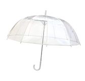 SMATI Grote paraplu met transparante stok - Winddicht; 12 vezelstokken; Diameter=40 inch; Automatische opening; Gemengde paraplu; Witte randkleur.