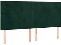 vidaXL Hoofdbord donkergroen fluweel 200x5x118/128 cm
