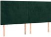 vidaXL Hoofdbord donkergroen fluweel 200x5x118/128 cm