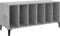 vidaXL Armoire pour disques 100x38x48 cm Bois traité Gris béton