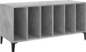 vidaXL Armoire pour disques 100x38x48 cm Bois traité Gris béton