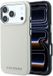 Karl Lagerfeld - Coque rigide MagSafe en cuir grainé avec logo allongé (KLHMP18LPSWGKLE) - iPhone 18 Pro / iPhone 17 Pro - Beige