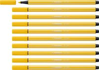 STABILO Pen 68 Premium Viltstift Geel Doos 10 stuks