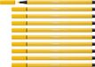 STABILO Pen 68 Premium Viltstift Geel Doos 10 stuks