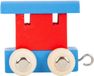 Small Foot Houten Lettertrein Wagon Rood/Blauw - 12 stuks