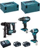 MAKITA Set 18V MSL3P2 (DHR171 + DDF482 + DTD154 + 2 x 5,0 Ah accu's + DC18RC oplader + MAKPAC 2 opbergkoffer + MAKPAC 3 opbergkoffer)
