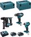 MAKITA Set 18V MSL3P2 (DHR171 + DDF482 + DTD154 + 2 x 5,0 Ah accu's + DC18RC oplader + MAKPAC 2 opbergkoffer + MAKPAC 3 opbergkoffer)