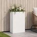 VidaXL Plantenbak blanc 40 x 20 x 75 cm acier laminé à froid