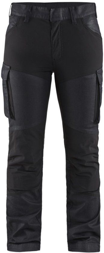 Blåkläder Dames service werkbroek denim stretch 7147-1147 - Marineblauw/Zwart - C32