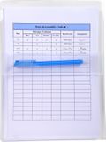 Exacompta Lot de 10 pochettes autocollantes avec soufflet - PP lisse 20/100ème - A4 - Transparent - 56300E
