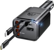 Travelhawk Autolader - USB-C en Lightning - Snellader 86W