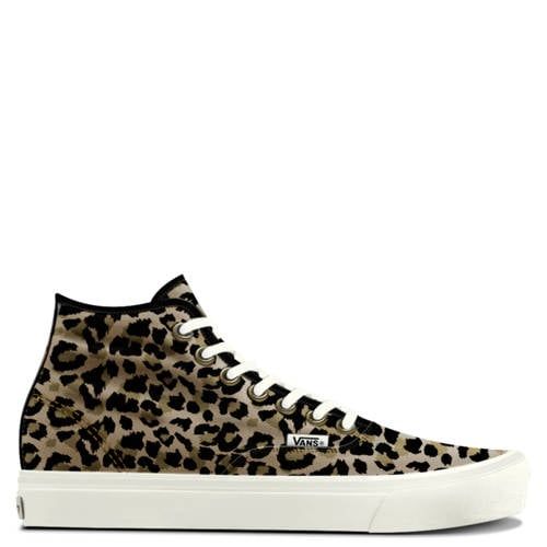 VANS Authentic sneakers met panterprint - zwart/camel
