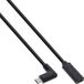 InLine Premium USB-C haaks naar USB-C verlengkabel - USB3.2 (tot 10 Gbit/s) - PD tot 20V/3A / zwart - 0,50 meter